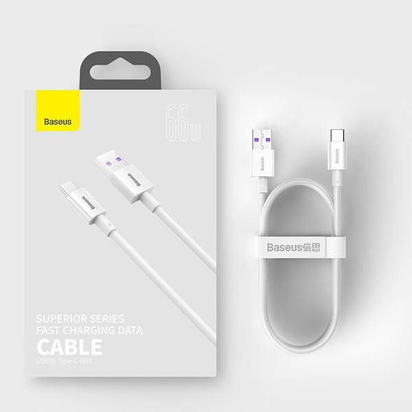 BASEUS USB-KABEL - USB TYPE C 66 W (11 V / 6 A) HUAWEI SUPERCHARGE SCP 2 M SVART