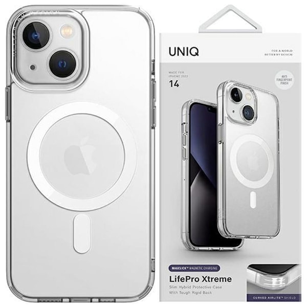 UNIQ LifePro Xtreme-deksel iPhone 14 Plus 6.7 Magclick Lader gjennomsiktig/frostklar