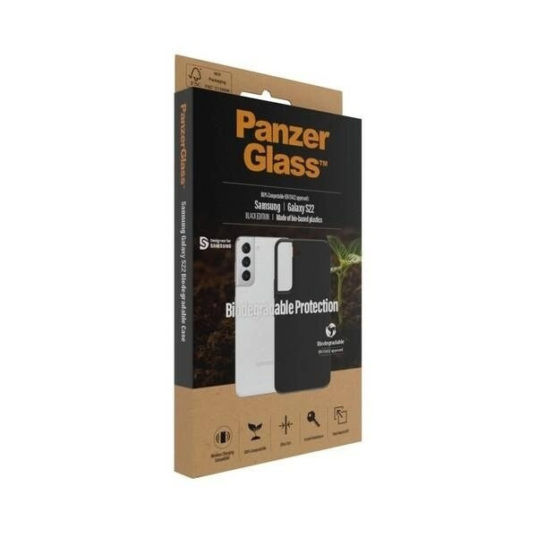 PanzerGlass biologisk nedbrytbart deksel til Samsung Galaxy S22 - Svart
