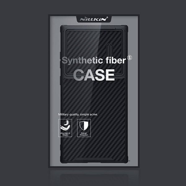 Nillkin Synthetic Fiber S-deksel til Samsung Galaxy S23 Ultra, kameradeksel, svart