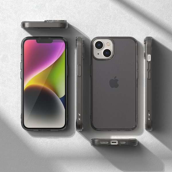 Ringke Fusion Matte iPhone 14 Plus-deksel, deksel med gelramme, grå