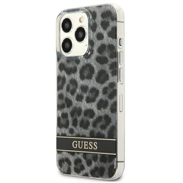 Gjett GUHCP13LHSLEOK iPhone 13 Pro / 13 6.1 grå/grå hardt deksel Leopard