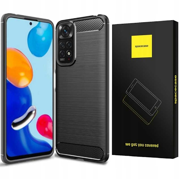 Spacecase Fodral För Xiaomi Redmi Note 11 11S Black Carbon