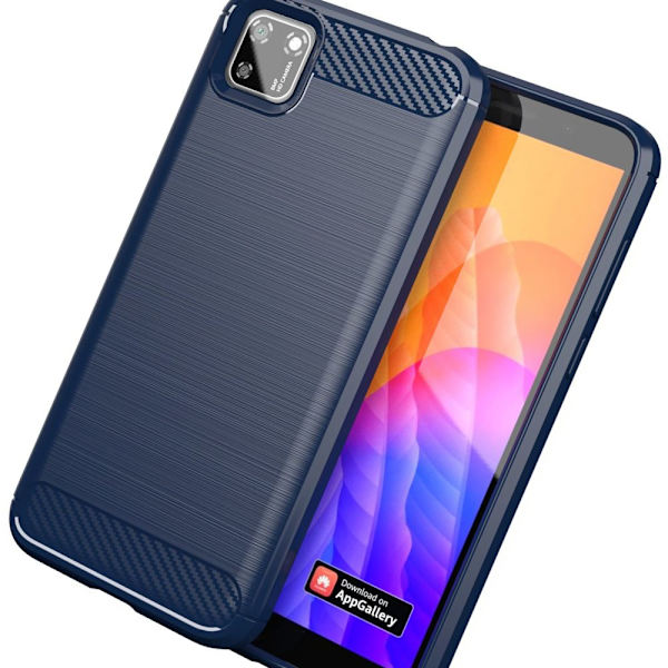 Carbon Case fleksibelt deksel for Huawei Y5p blå