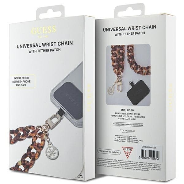 Guess GUOUCBMC4MT Universal Large Hand Strap Acetate Acryl 4G Charm Case