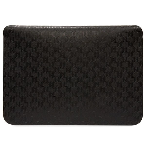 KARL LAGERFELD SAFFIANO PLAQUE ETUI TIL EN 14" BÆRBAR COMPUTER - SORT