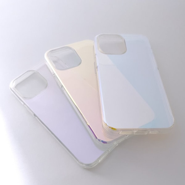 Aurora Case-deksel til iPhone 13, geleaktig fargerikt lilla deksel