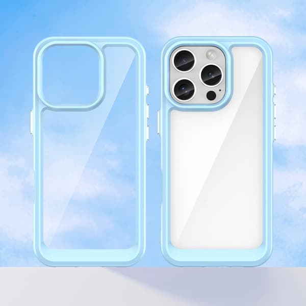 OUTER SPACE COVER MED GELRAMME TIL IPHONE 16 PRO MAX - BLÅ
