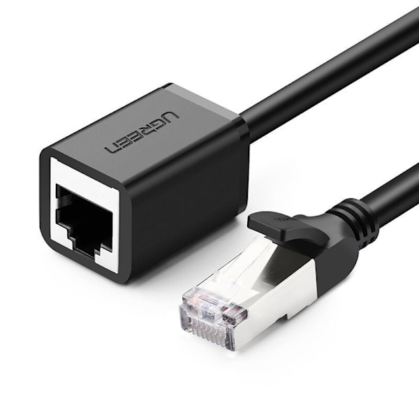 Ugreen skjøtekabel Ethernet RJ45 Cat 6 FTP 1000 Mbps internettkabel 3 m svart (NW112 11282)