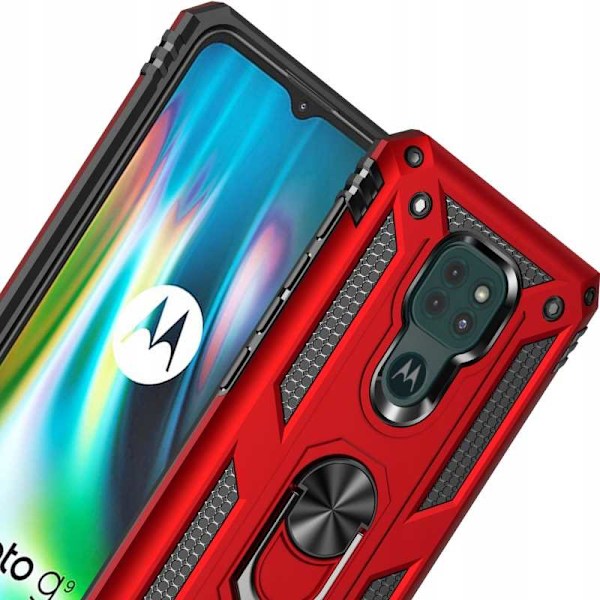 Spacecase Ring Nx-Fodral För Motorola G9 Play E7 Plus Rött Skydd