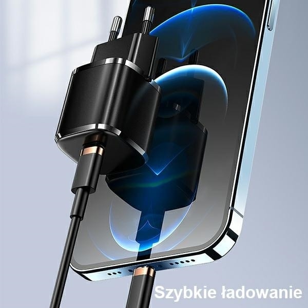 USAMS Lad. nätverk. 1xUSB-C T36 mini 20W + USB-C-Lightning-kabel vit/vit PD3.0 Snabbladdning XFKXLOGTL02 (US-CC124+US-SJ484)