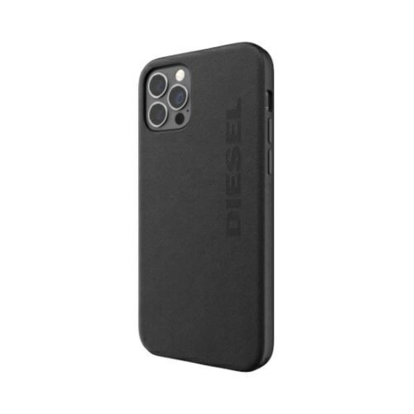 Dieselgjutet fodral Premium läderomslag iPhone 12 Pro Max svart/svart 42517