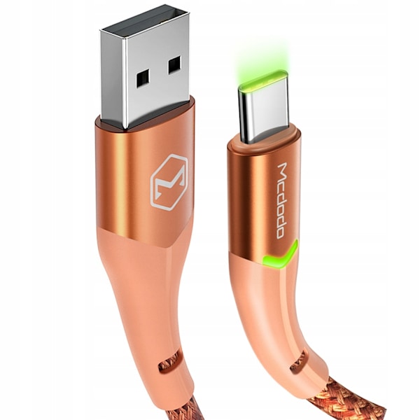 MCDODO USB-C SNABBLADDNINGSKABEL FÖR SAMSUNG USB-LADDARE TYP C LED 1M