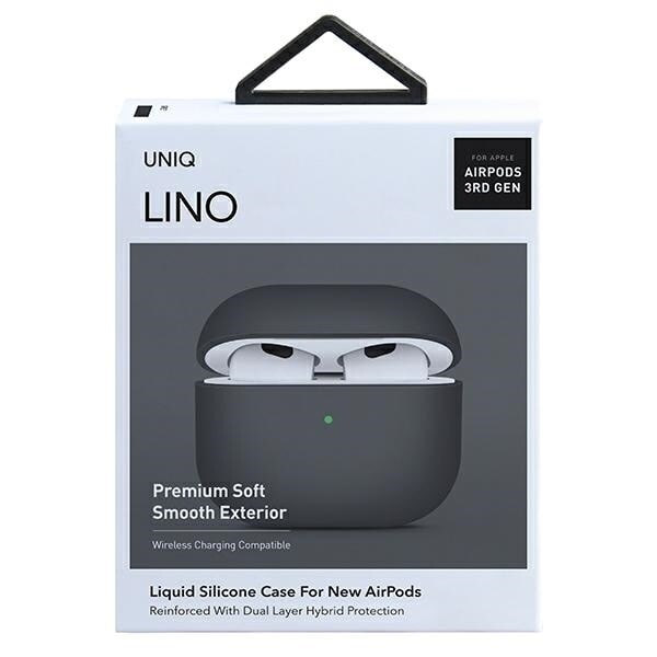 UNIQ-deksel for Lino AirPods 3 gen Silikongrå/askegrå