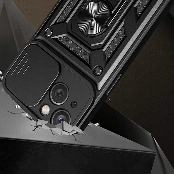 Spacecase Fodral För Iphone 15 Plus Sc Camring Svart