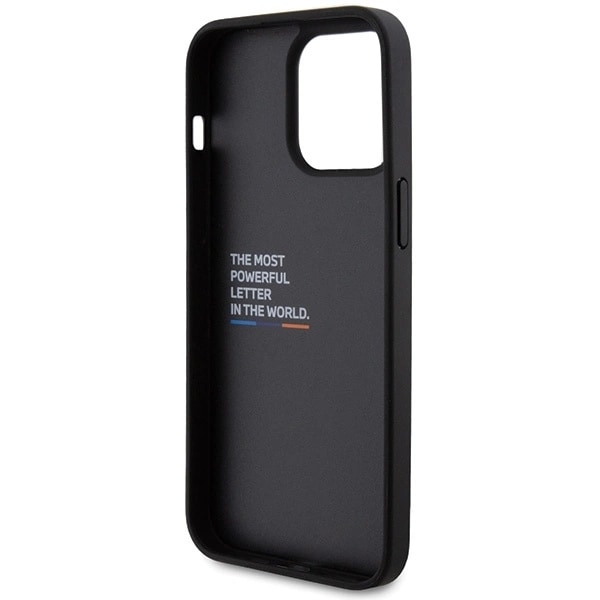 BMW LÆDER CARBON COVER TIL IPHONE 15 PRO MAX - SORT