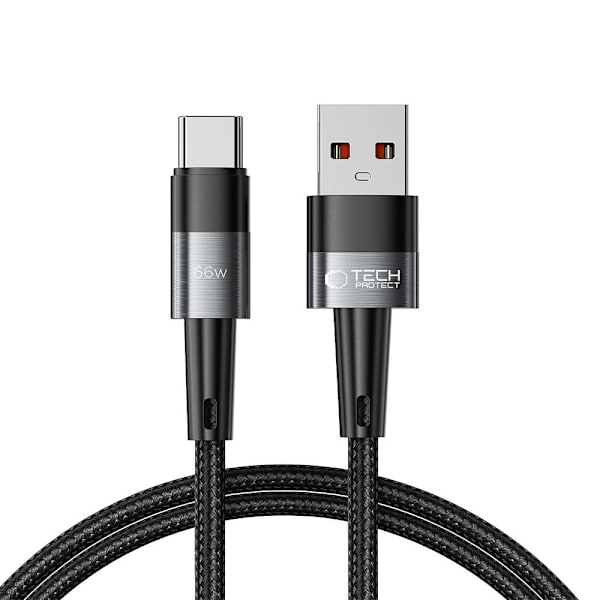 TECH-PROTECT ULTRABOOST TYPE-C KABEL 66W/6A 100cm GRÅ