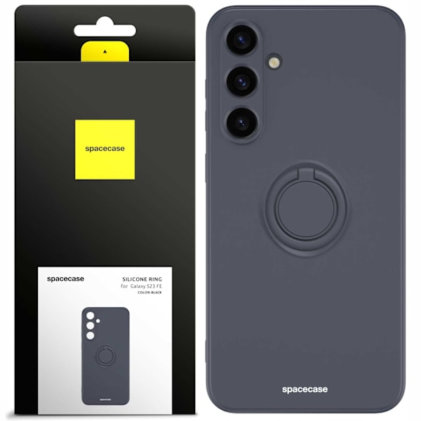 Spacecase Silikonecase Ring För Samsung Galaxy S23 Fe Black