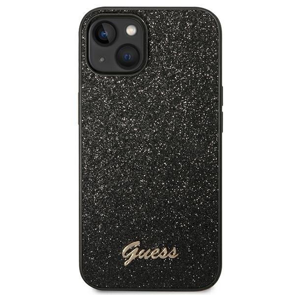 Guess GUHCP14MHGGSHK deksel til iPhone 14 Plus - svart Glitter Script