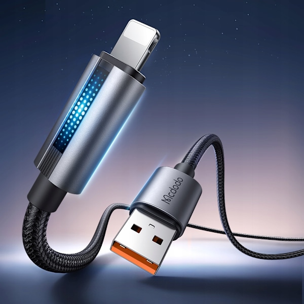MCDODO LADDARE USB BLIXT SNABB LADDNINGSKABEL FÖR IPHONE 1M LED