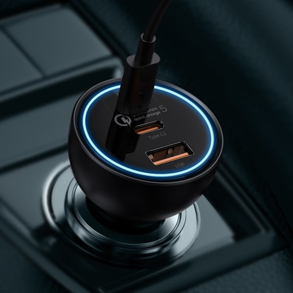 Baseus rask USB / USB Type C billader 160W PPS Quick Charge 5 PD grå (TZCCZM-0G)