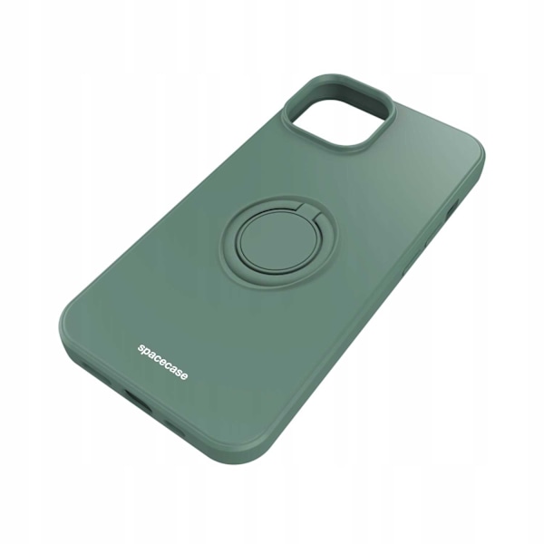 Spacecase Silikonecase-Ring För Iphone 14 Mörkgrön Case-Skydd