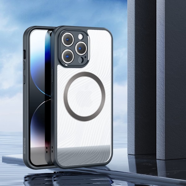 Pansret iPhone 14 Pro-deksel kompatibel med MagSafe Dux Ducis Aimo Mag - Svart