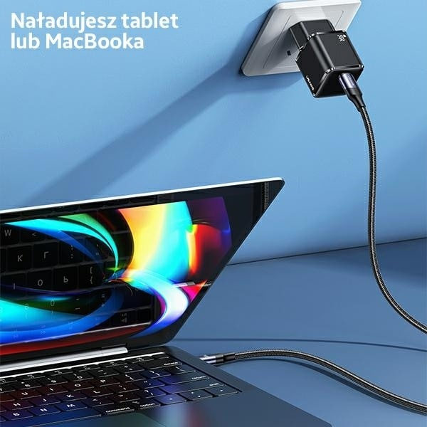 USAMS Lad. nätverk. 1xUSB-C T45 mini 30W (endast huvud) PD3.0 Snabbladdning vit/vit CC148TC02 (US-CC148)