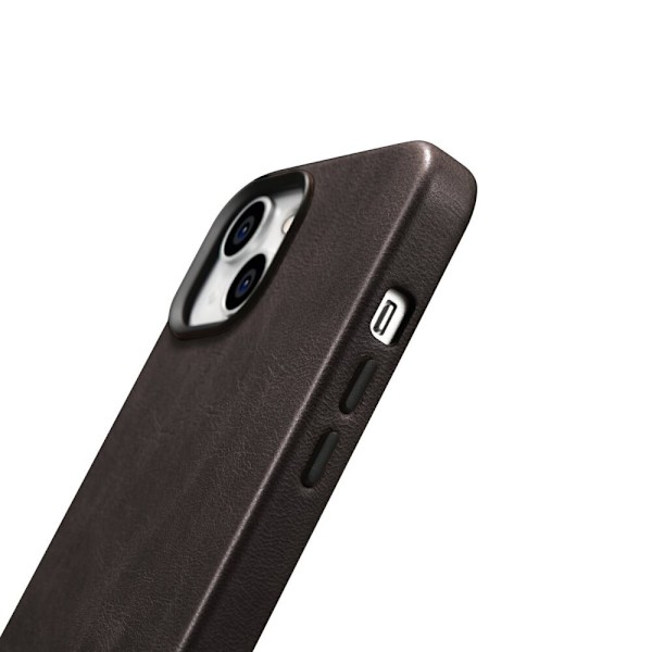 iCarer Oil Wax Premium Lærveske Magnetisk Lærveske for iPhone 14 Plus med MagSafe Brown (WMI14220703-BN)