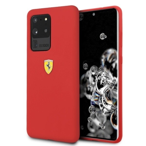 FERRARI SILIKONE ETUI TIL SAMSUNG GALAXY S20 ULTRA - RØD