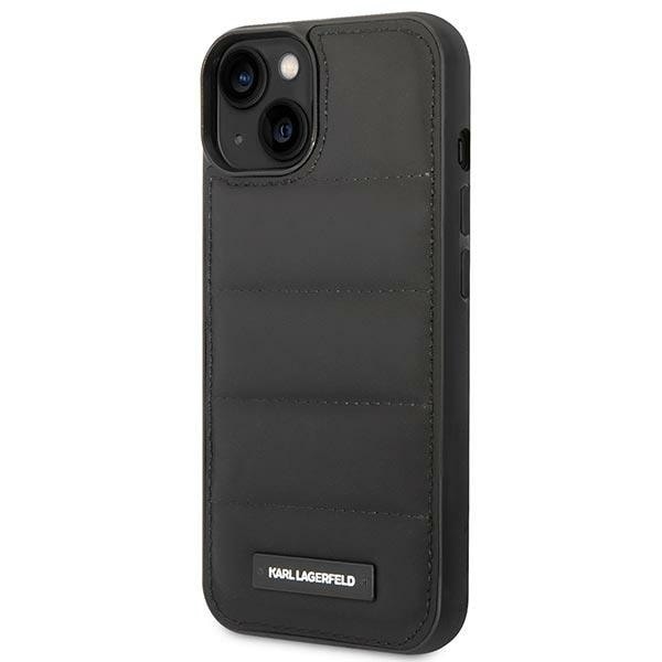 KARL LAGERFELD PUFFY ELONGATED LOGO COVER TIL IPHONE 14 PLUS - SORT
