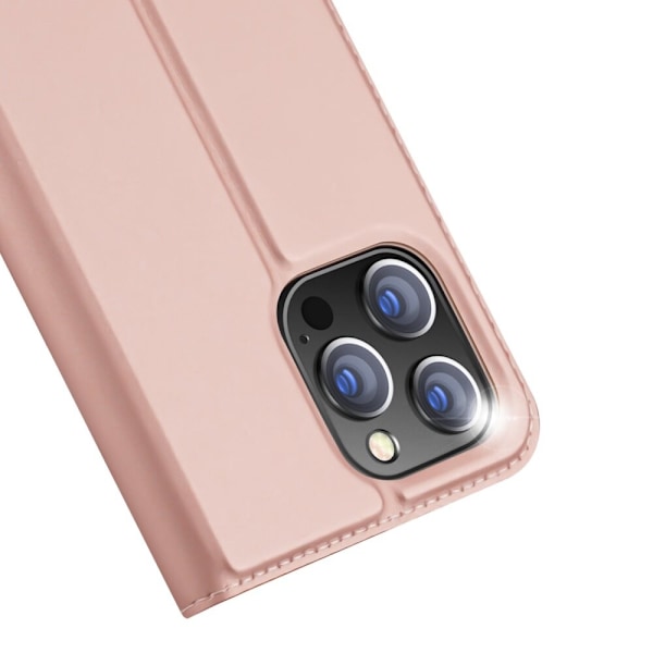 Dux Ducis Skin Pro iPhone 15 Pro Max-deksel med flipdeksel og lommebok - Rosa