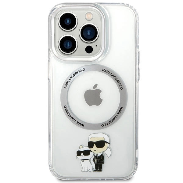 KARL LAGERFELD IKONISK KARL&CHOUPETTE MAGSAFE ETUI TIL IPHONE 13 PRO - GENNEMSIGTIG