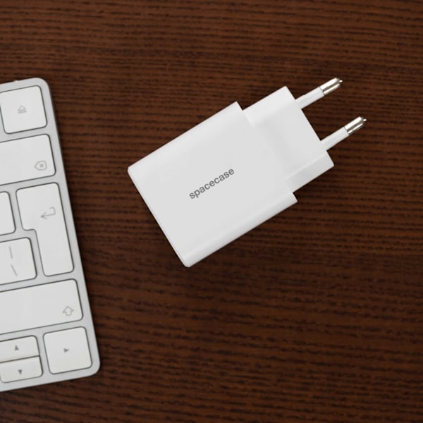 Rymdfall Usb Laddare 30W Piston För Telefon Typ C Vit Sc004W