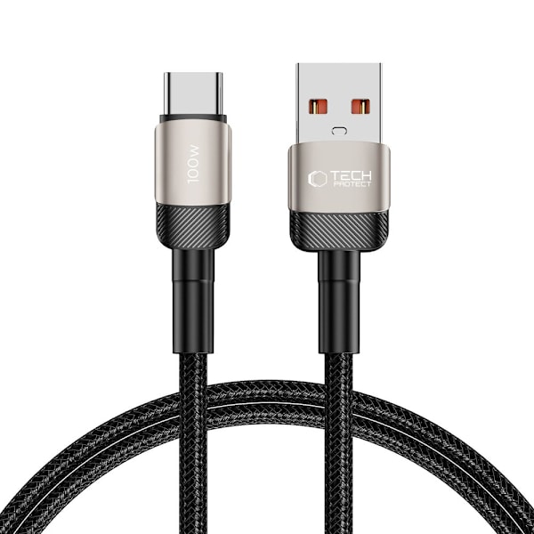 TECH-PROTECT ULTRABOOST EVO TYPE-C KABEL 100W/5A 100CM TITANIUM
