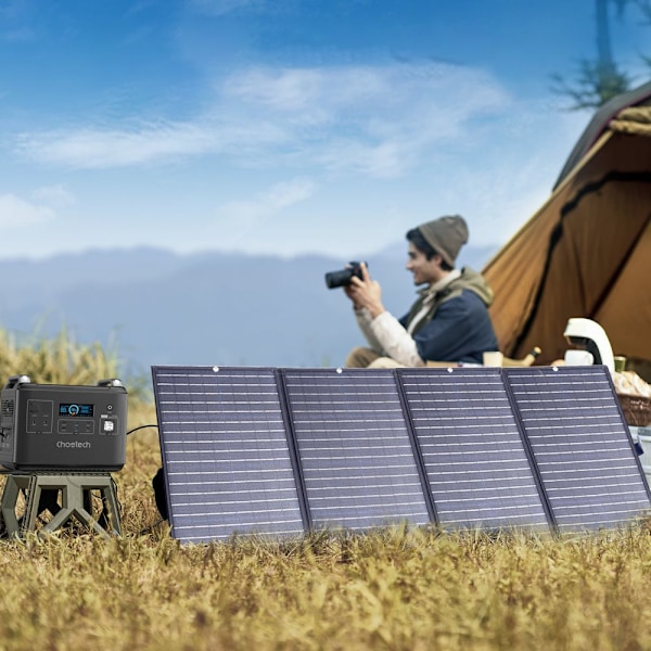 CHOETECH SOLLADER SOL TURIST FOLKBAR 160W SORT
