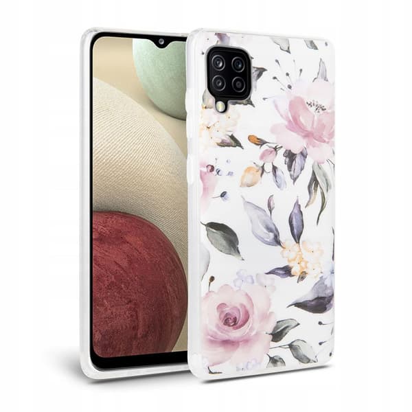 TECH-PROTECT FLORAL GALAXY A12 2020 / 2021 WHITE