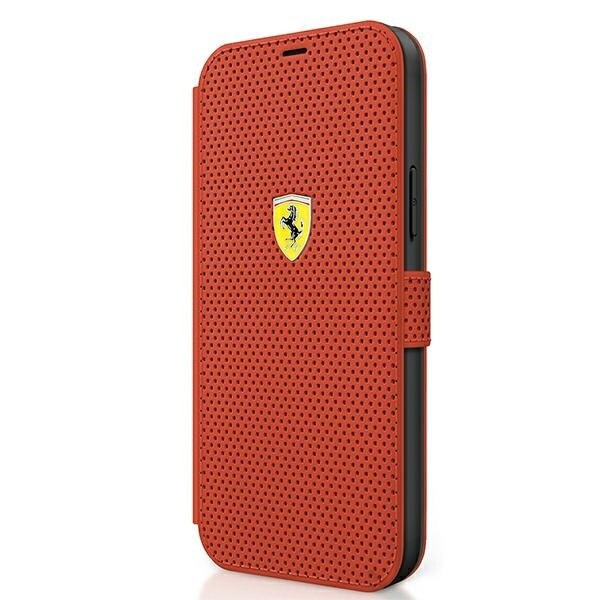 Ferrari FESPEFLBKP12SRE iPhone 12 mini 5.4 rød/rød bok på bane perforert