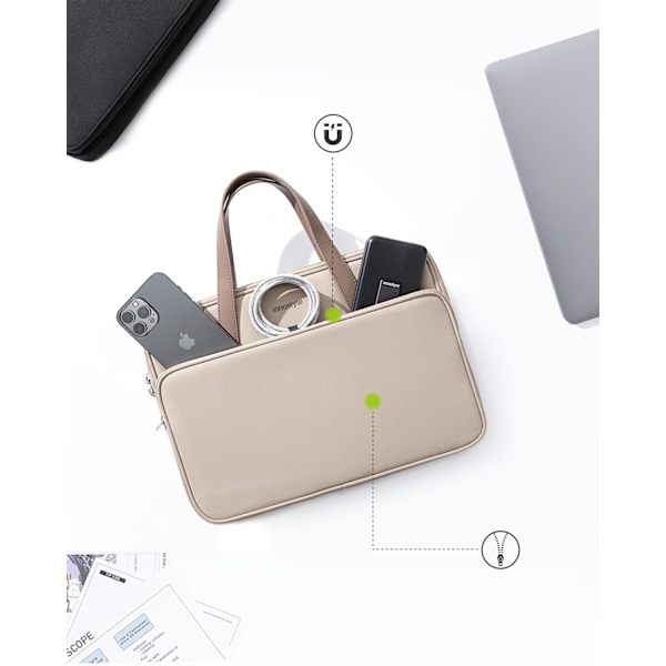 INNOSTYLE LAPTOPVÄSKA FÖR KVINNOR 15 6 16 VATTENTÄT OMNIPROTECT BEIGE