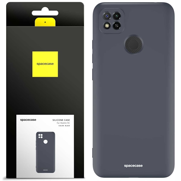 Spacecase Silikonfodral För Xiaomi Redmi 9C Svart