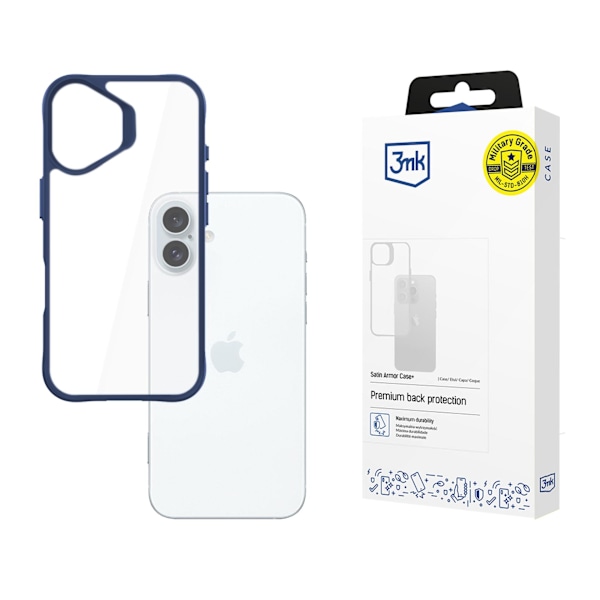 APPLE IPHONE 16 PLUS - 3MK SATIN ARMOR CASE+ BLUE