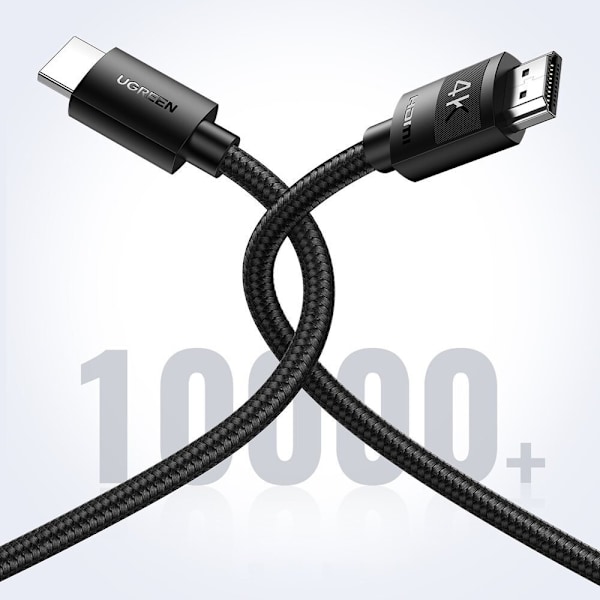 Ugrønn HDMI-kabel 2.0 4K 2m svart (HD119 40101)