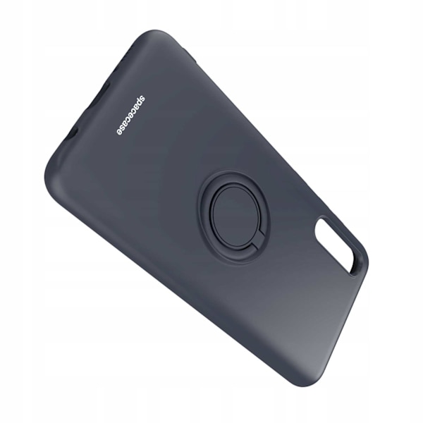 Spacecase Silikonecase Ring För Samsung Galaxy A70 Svart Skydd