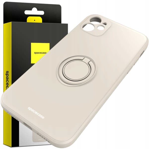Spacecase Silikon Ringfodral För Iphone 11 12 13 14 15 Bone