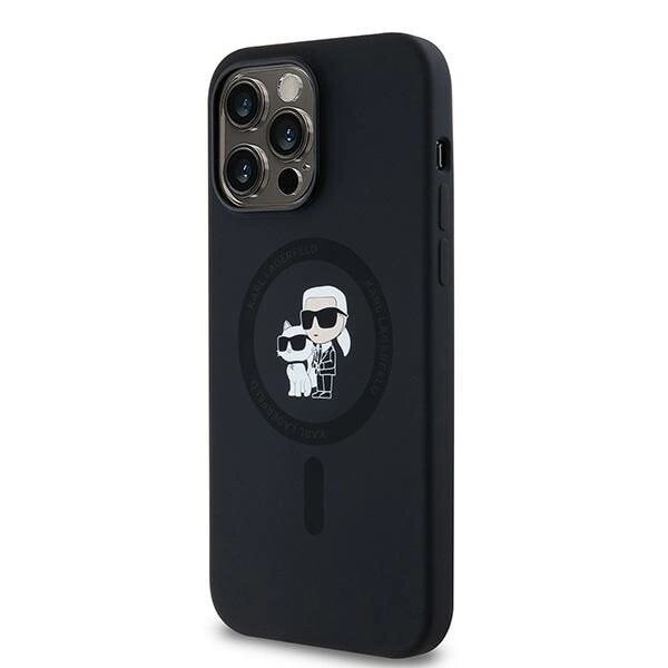 Karl Lagerfeld Silikon Karl&Choupette MagSafe beskyttelsesdeksel til iPhone 14 Pro Max - svart