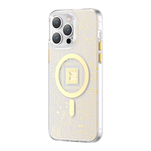 Kingxbar PQY Geek Series magnetisk deksel til iPhone 14 Plus MagSafe Gold