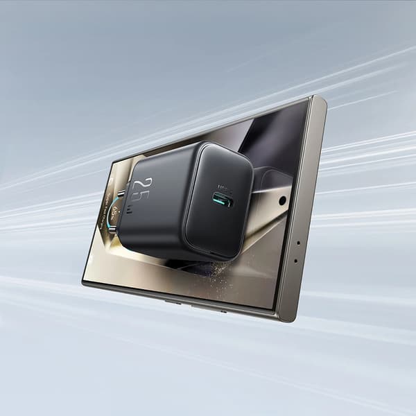 JOYROOM JR-TCF23 NETVÆRKSOPLADER USB-C 25W SFC / PPS / PD - SORT + USB-C / USB-C KABEL 1M