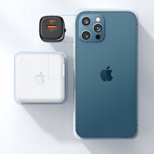 USB/USB-C lader, hurtig, nano, GaN 33W PD, rosa, McDodo