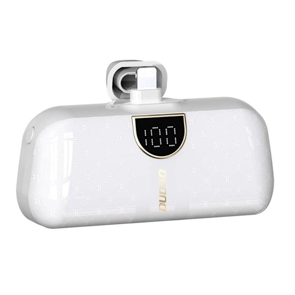 DUDAO MINI POWERBANK I FORM AF EN TASKE, MEGET KAPACITET 5000MAH, HVID