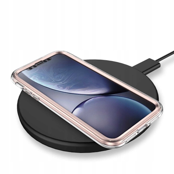 Spacecase Fodral Marble 360 Skydd För Iphone Xr Vit Rosa